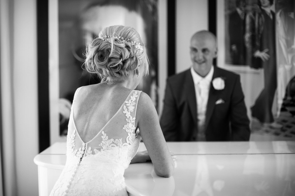 Documentary style wedding photograph Hard day's night hotel